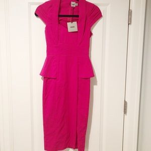 ASOS hot pink pencil dress.